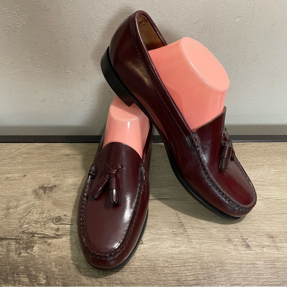 NOS! Women's WEEJUNS GH Bass CORCOVAN Leather TASSEL LOAFERS Preppy SHOES 10 B - Picture 3 of 7
